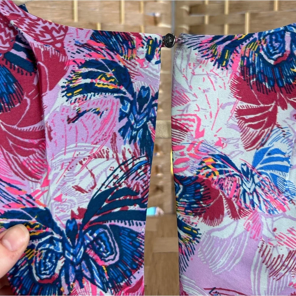 Free People Floral Print Pink & Blue Summer Dress - Picture 8 of 11